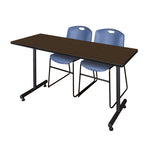 Regency Kobe Professional T - Base Training Table & 2 Zeng Stack Chairs 66