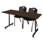 Regency Kobe Professional T - Base Training Table & 2 M Stack Chairs 66