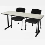 Regency Kobe Professional T - Base Training Seminar Table & 2 Knight Mesh Chairs 66
