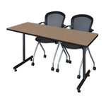 Regency Kobe Professional T - Base Training Seminar Table & 2 Cadence Nesting Chairs 66