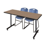 Regency Kobe Professional T - Base Training Table & 2 Zeng Stack Chairs 66
