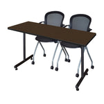 Regency Kobe Professional T - Base Training Seminar Table & 2 Cadence Nesting Chairs 66
