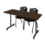 Regency Kobe Professional T - Base Training Seminar Table & 2 M Stack Chairs 66