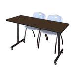 Regency Kobe Professional T - Base Training Seminar Table & 2 M Stack Chairs 66
