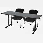 Regency Kobe Professional T - Base Training Seminar Table & 2 Knight Mesh Chairs 72
