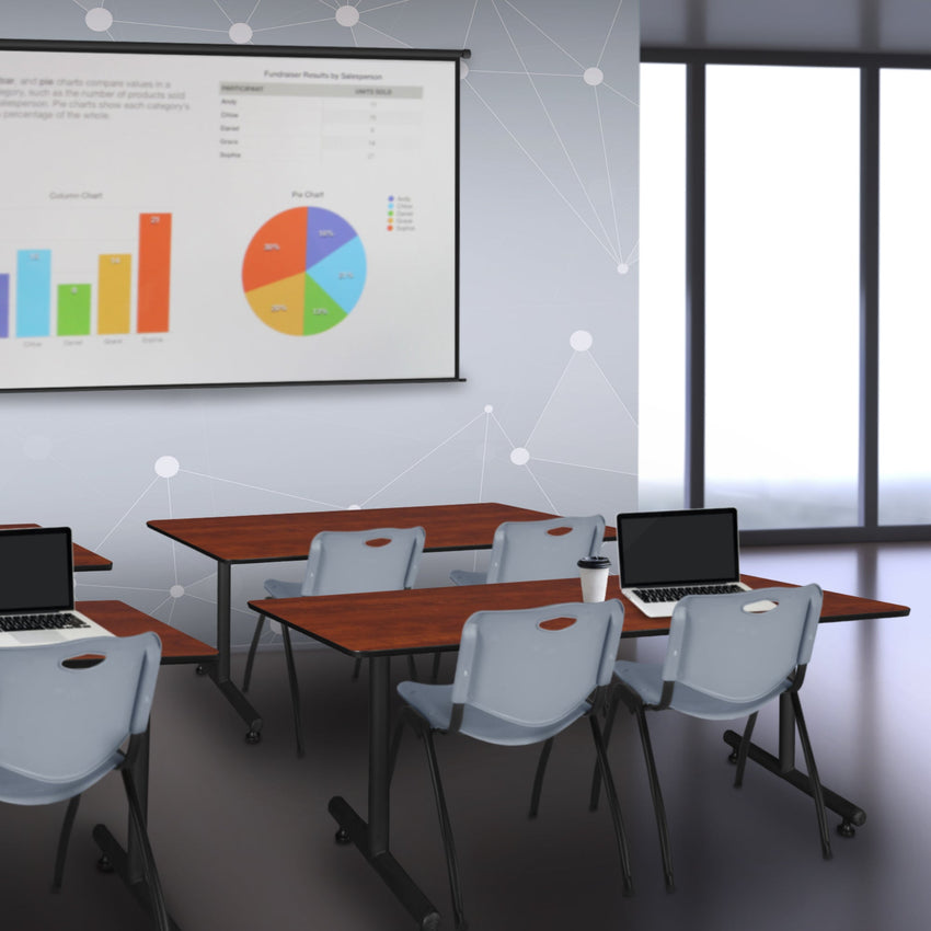 Regency Kobe Professional Steel T - Base Training Seminar Table 72"W x 30"D x 29"H (REG - MKTRCT7230) - SchoolOutlet