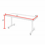 Regency Kobe Professional Steel T - Base Training Seminar Table 72