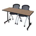 Regency Kobe Professional T - Base Training Seminar Table & 2 Cadence Nesting Chairs 72