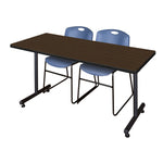 Regency Kobe Professional T - Base Training Table & 2 Zeng Stack Chairs 72