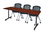 Regency Kobe Professional T - Base Training Seminar Table & 3 Cadence Nesting Chairs 84