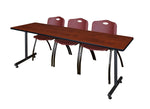 Regency Kobe Professional T - Base Training Seminar Table & 3 M Stack Chairs 84