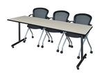 Regency Kobe Professional T - Base Training Seminar Table & 3 Cadence Nesting Chairs 84