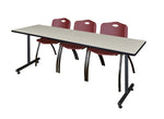 Regency Kobe Professional T - Base Training Seminar Table & 3 M Stack Chairs 84