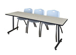Regency Kobe Professional T - Base Training Seminar Table & 3 M Stack Chairs 84