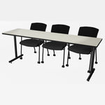 Regency Kobe Professional T - Base Training Seminar Table & 3 Knight Mesh Chairs 84