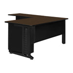 Regency Fusion Professional Cherry L - Shaped Executive Workstation 66W