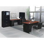 Regency Fusion Professional Cherry L - Shaped Executive Workstation 66W