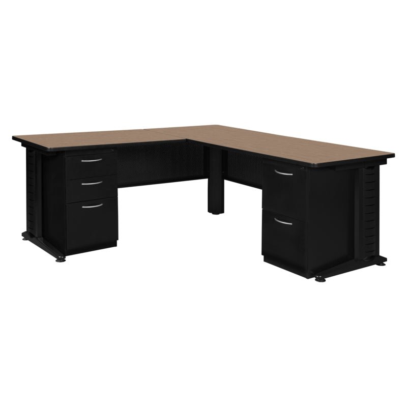 Regency Fusion Professional L - Shaped Executive Workstation 66W" x 78D" x 29H" (REG - MLD663048) - SchoolOutlet