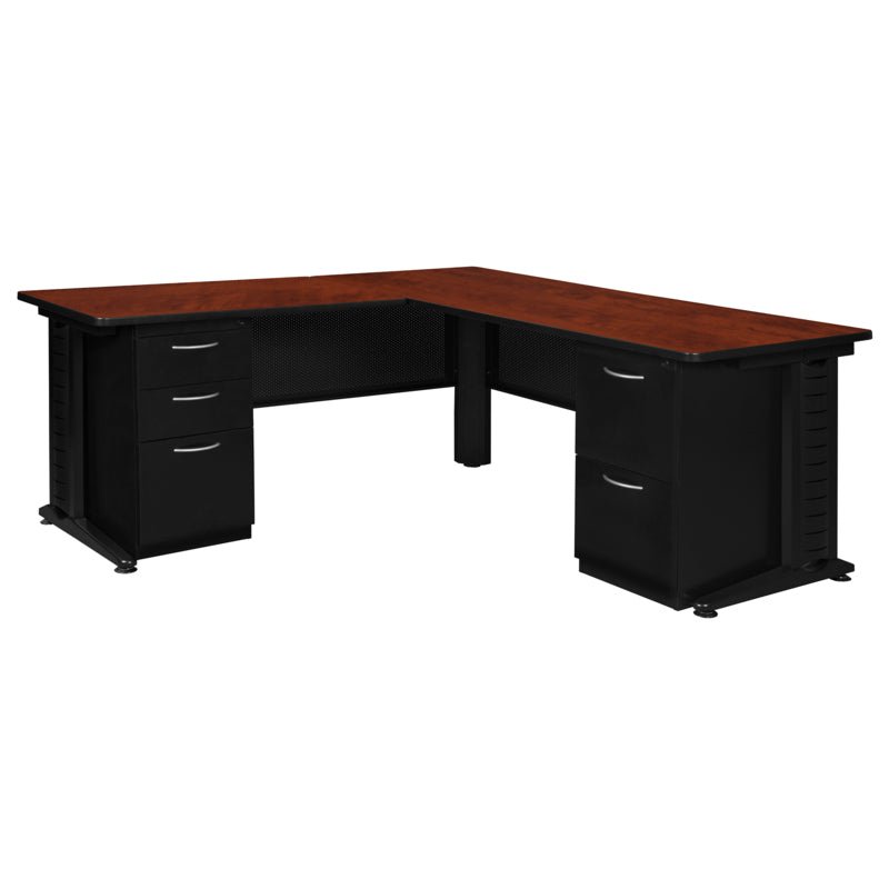 Regency Fusion Professional L - Shaped Executive Workstation 72W" x 72D" x 29H" (REG - MLD723042) - SchoolOutlet