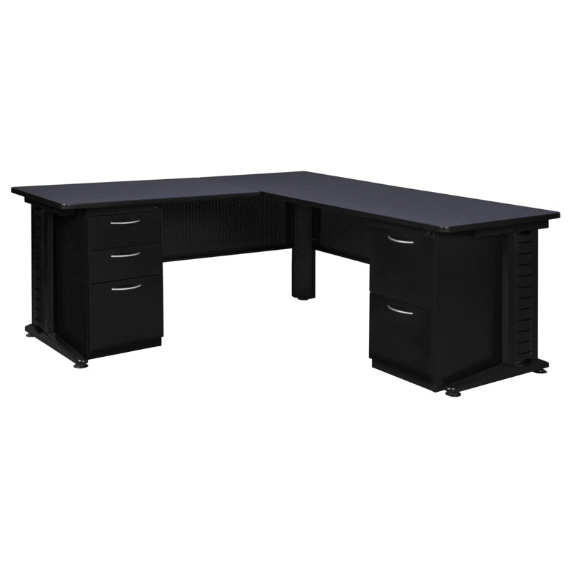 Regency Fusion Professional L - Shaped Executive Workstation 72W" x 78D" x 29H" (REG - MLD723048) - SchoolOutlet