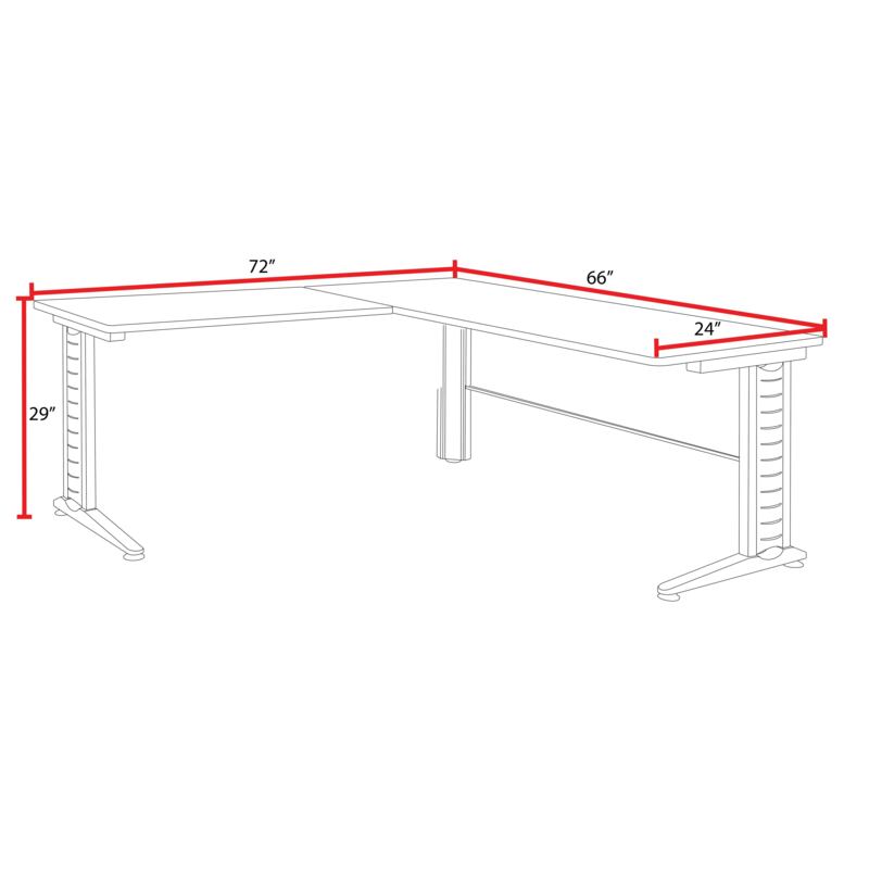 Regency Fusion Professional L - Shaped Executive Desk Shell 66W" x 72D" x 29H" (REG - MLDS663042) - SchoolOutlet