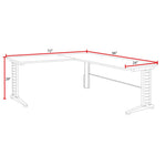 Regency Fusion Professional L - Shaped Executive Desk Shell 66W