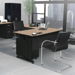 Regency Fusion Professional L - Shaped Executive Desk Shell with Double Pedestal Drawer Unit 72W
