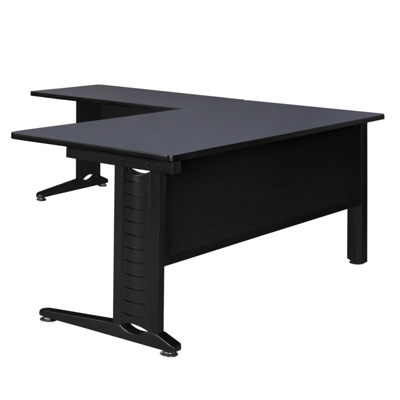 Regency Fusion Professional L - Shaped Executive Desk Shell with Double Pedestal Drawer Unit 72W" x 72D" x 29H" (REG - MLDS723042) - SchoolOutlet
