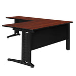Regency Fusion Professional L - Shaped Executive Desk Shell with Double Pedestal Drawer Unit 72W