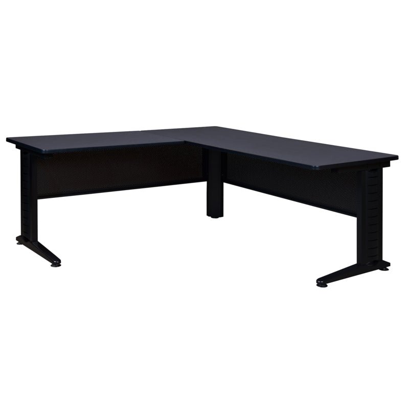 Regency Fusion Professional L - Shaped Executive Desk Shell with Double Pedestal Drawer Unit 72W" x 72D" x 29H" (REG - MLDS723042) - SchoolOutlet