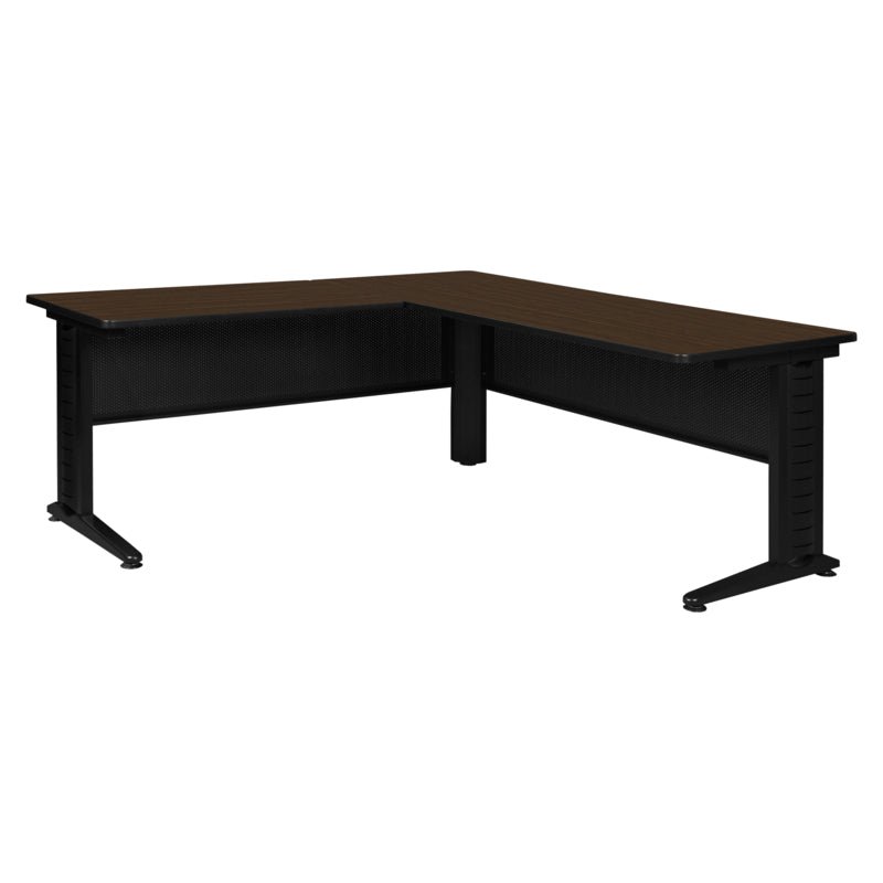 Regency Fusion Professional L - Shaped Executive Desk Shell with Double Pedestal Drawer Unit 72W" x 72D" x 29H" (REG - MLDS723042) - SchoolOutlet