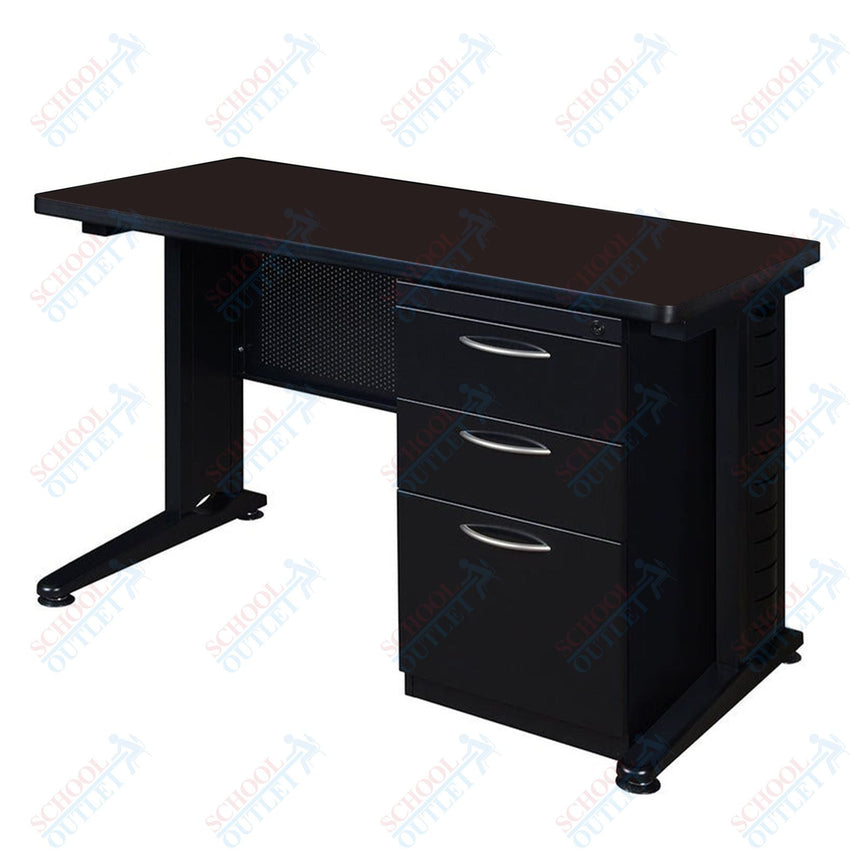 Regency Fusion 48 x 24 Teachers Desk with Single Pedestal Drawer Unit REG-MSP4824 - SchoolOutlet
