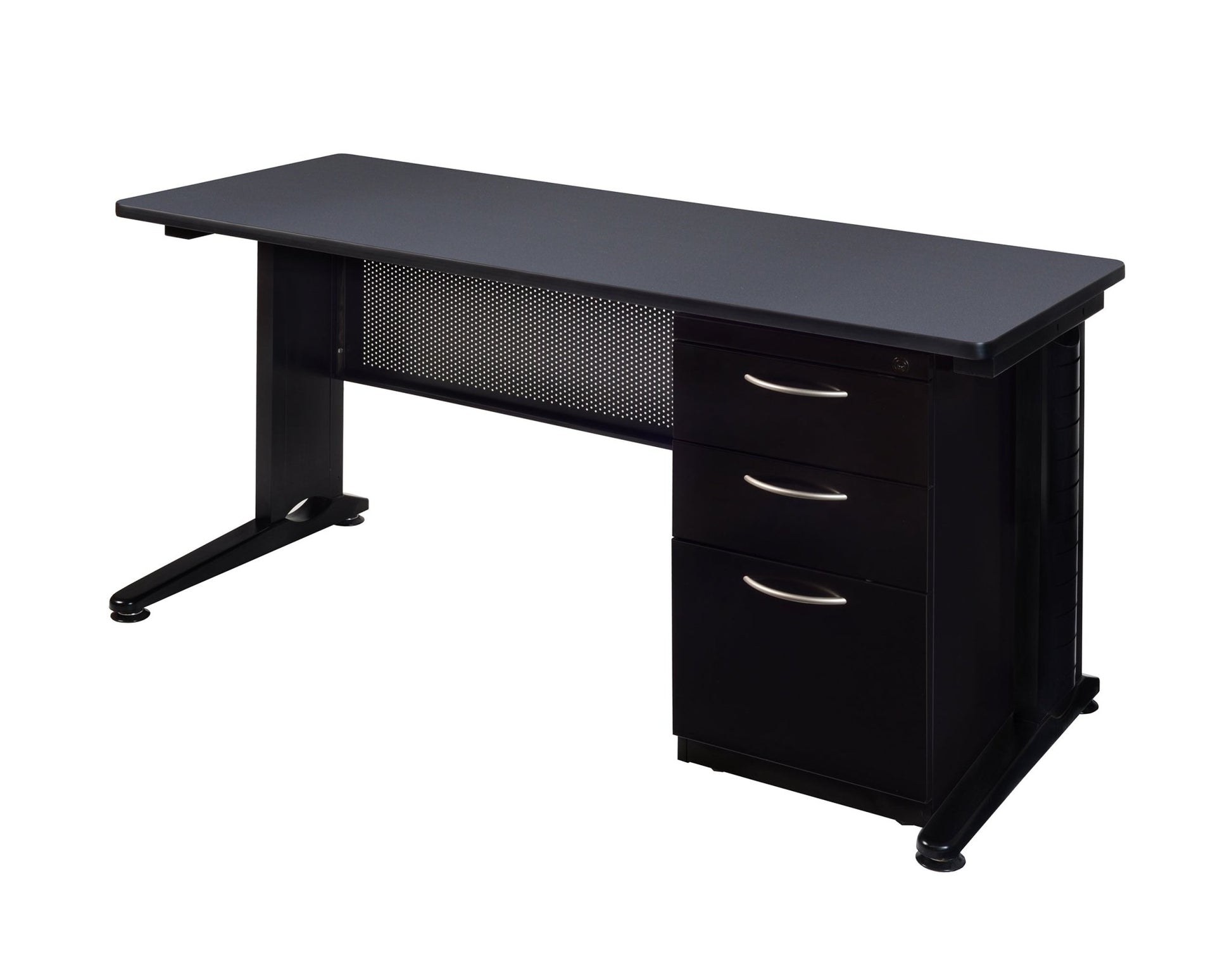 Regency Fusion 66" x 30" Teachers Desk with Single Pedestal Drawer Unit - SchoolOutlet