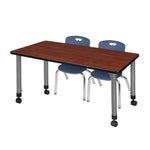 Regency Kee Mobile Learning Environment table with 2 Andy stack chairs 48