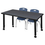 Regency Kee Mobile Learning Environment table with 2 Andy stack chairs 48