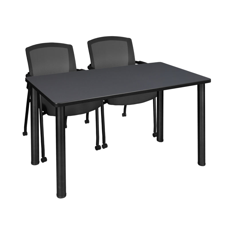 Professional Regency Kee Training Table with 2 Knight Mesh Chairs 48"W x 24"D x 29"H (REG - MT4824 - 56) - SchoolOutlet
