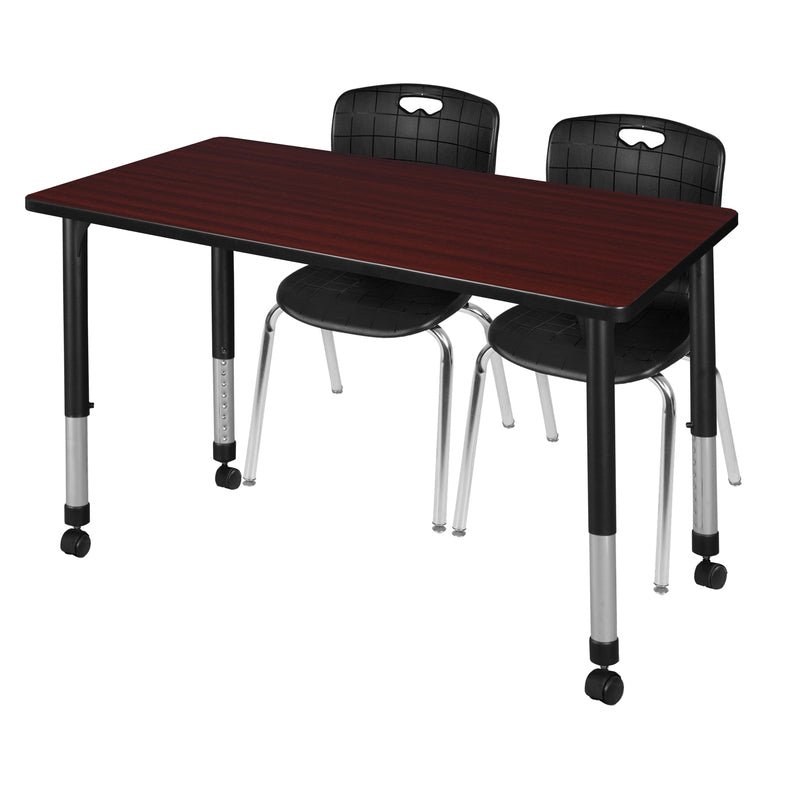 Regency Kee Professional Mobile Adjustable Classroom Table with 2 Andy Stack Chair Set (REG - MT4824 - 2C) - SchoolOutlet