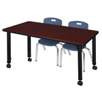 Regency Kee Mobile Learning Environment table with 2 Andy stack chairs 48
