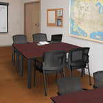 Professional Regency Kee Training Table with 2 Knight Mesh Chairs 48