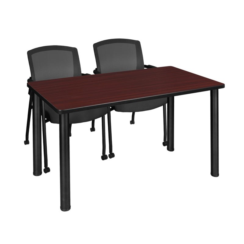 Professional Regency Kee Training Table with 2 Knight Mesh Chairs 48"W x 24"D x 29"H (REG - MT4824 - 56) - SchoolOutlet