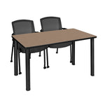 Professional Regency Kee Training Table with 2 Knight Mesh Chairs 48