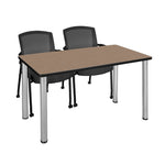 Professional Regency Kee Training Table with 2 Knight Mesh Chairs 48