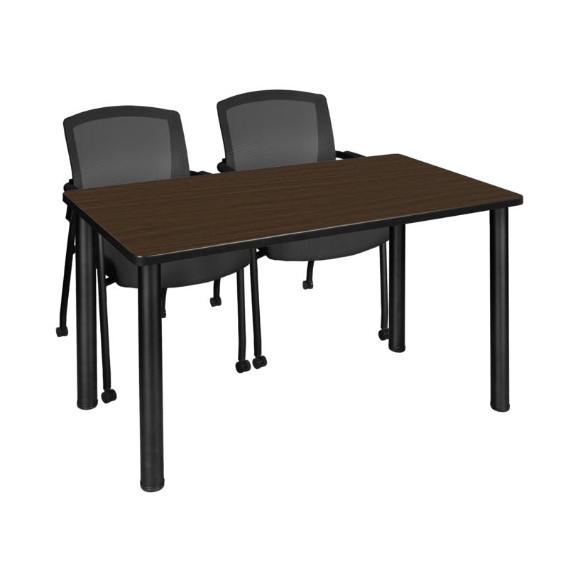 Professional Regency Kee Training Table with 2 Knight Mesh Chairs 48"W x 24"D x 29"H (REG - MT4824 - 56) - SchoolOutlet