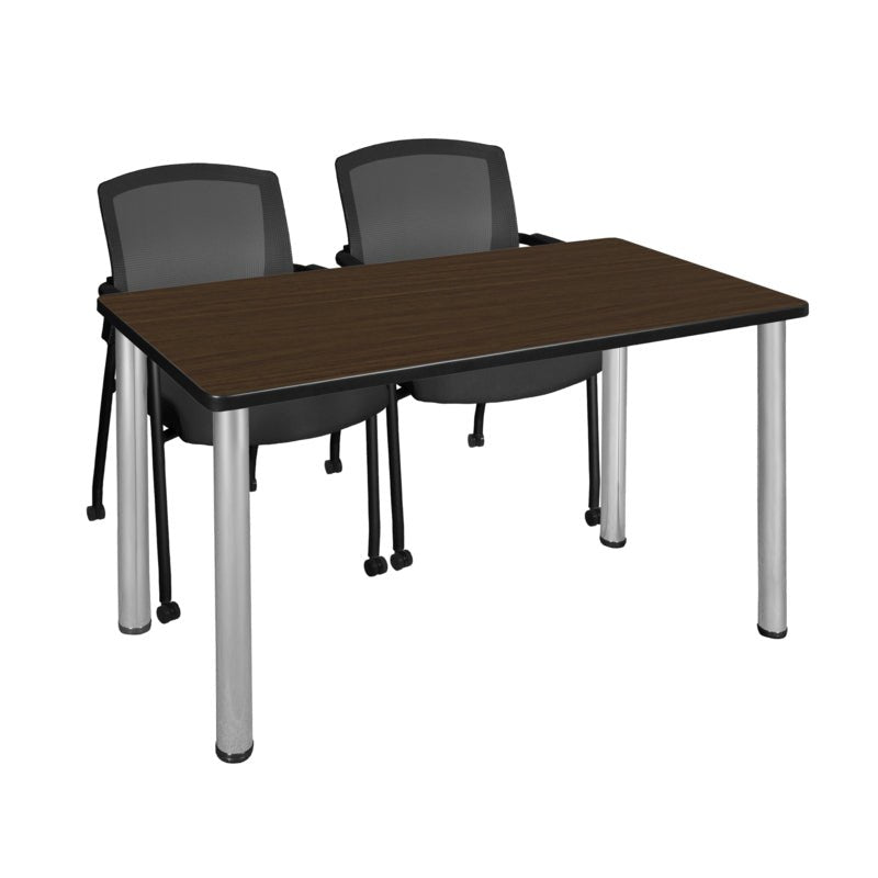 Professional Regency Kee Training Table with 2 Knight Mesh Chairs 48"W x 24"D x 29"H (REG - MT4824 - 56) - SchoolOutlet