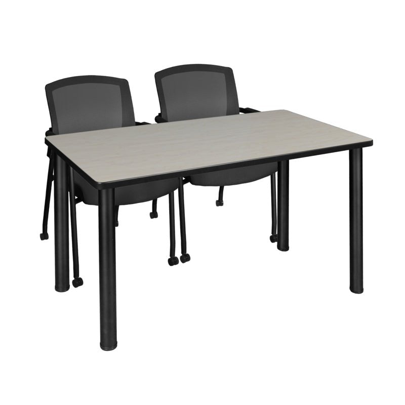 Professional Regency Kee Training Table with 2 Knight Mesh Chairs 48"W x 24"D x 29"H (REG - MT4824 - 56) - SchoolOutlet