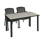 Professional Regency Kee Training Table with 2 Knight Mesh Chairs 48