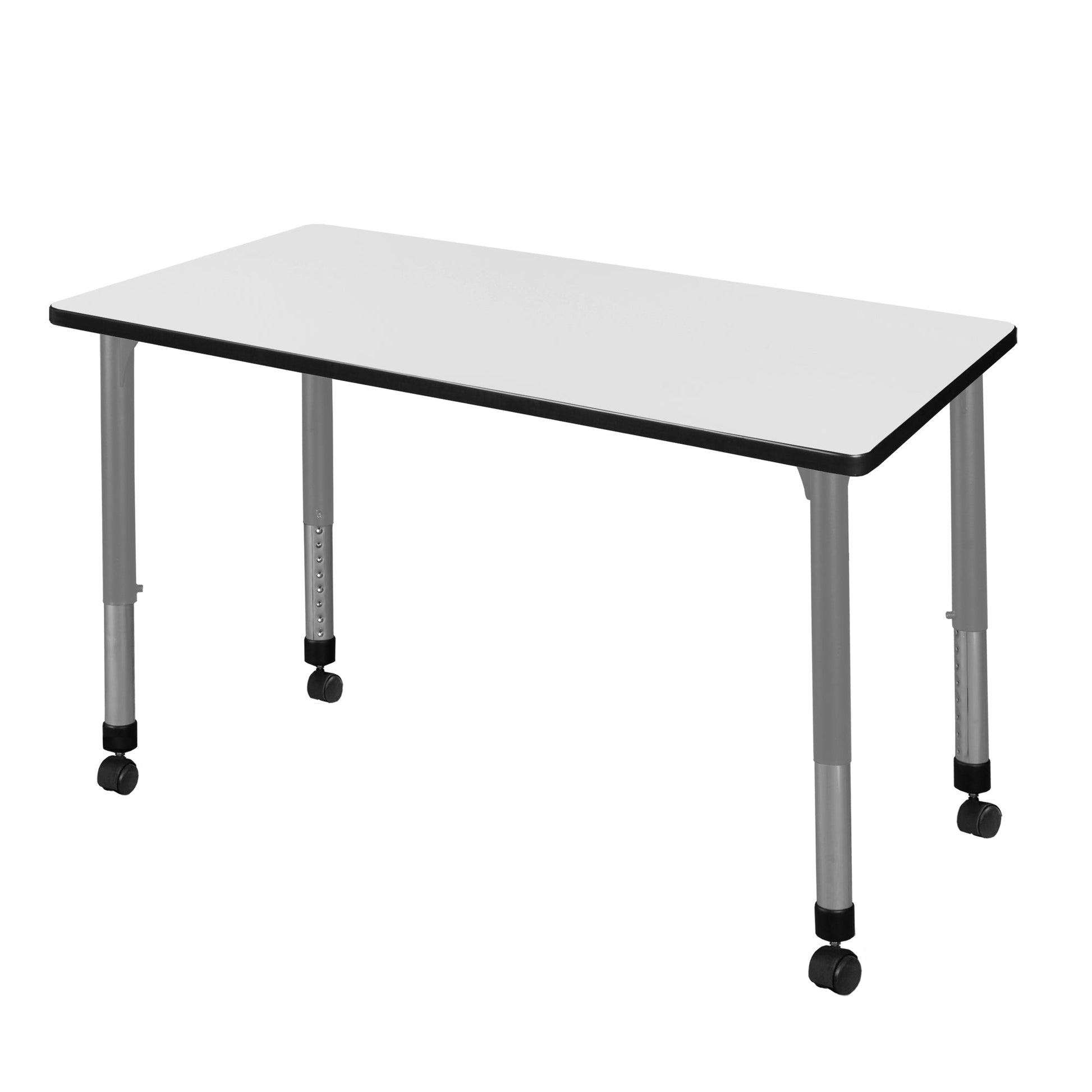 Regency Kee 48 x 24 in. Height Adjustable Mobile Classroom Activity Table - SchoolOutlet