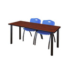 Reliable Regency Kee Training Table with 2 M Stack Chairs 60