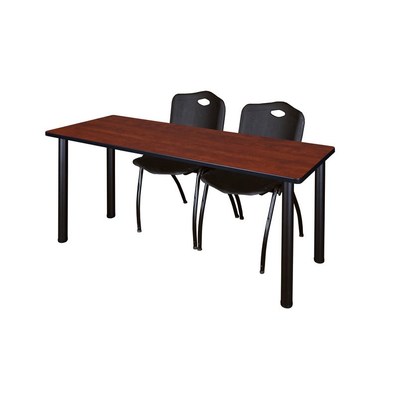 Reliable Regency Kee Training Table with 2 M Stack Chairs 60"W x 24"D x 29"H (REG - MT6024 - 47) - SchoolOutlet