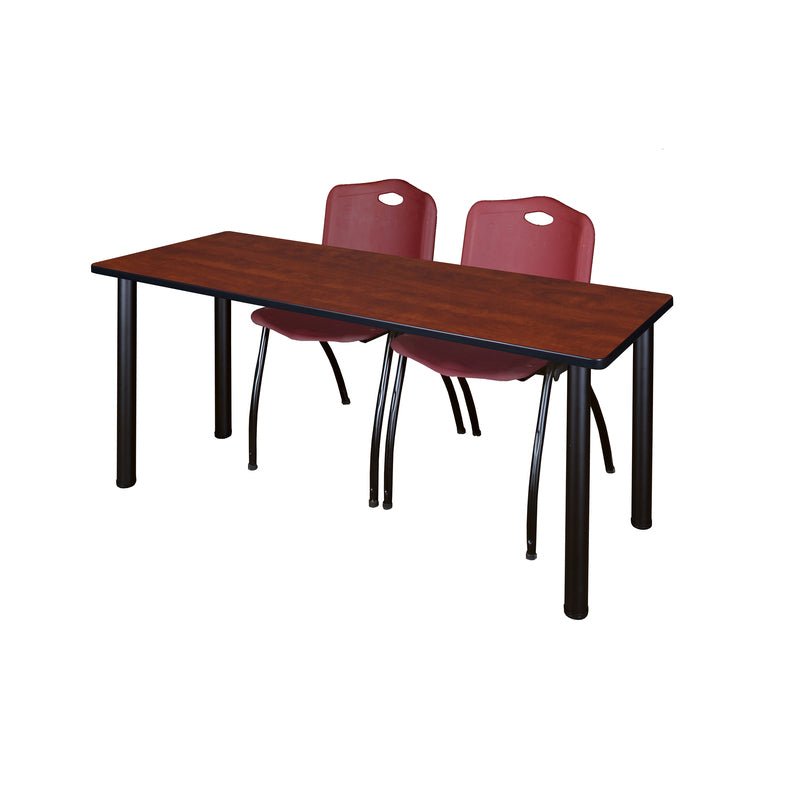 Reliable Regency Kee Training Table with 2 M Stack Chairs 60"W x 24"D x 29"H (REG - MT6024 - 47) - SchoolOutlet